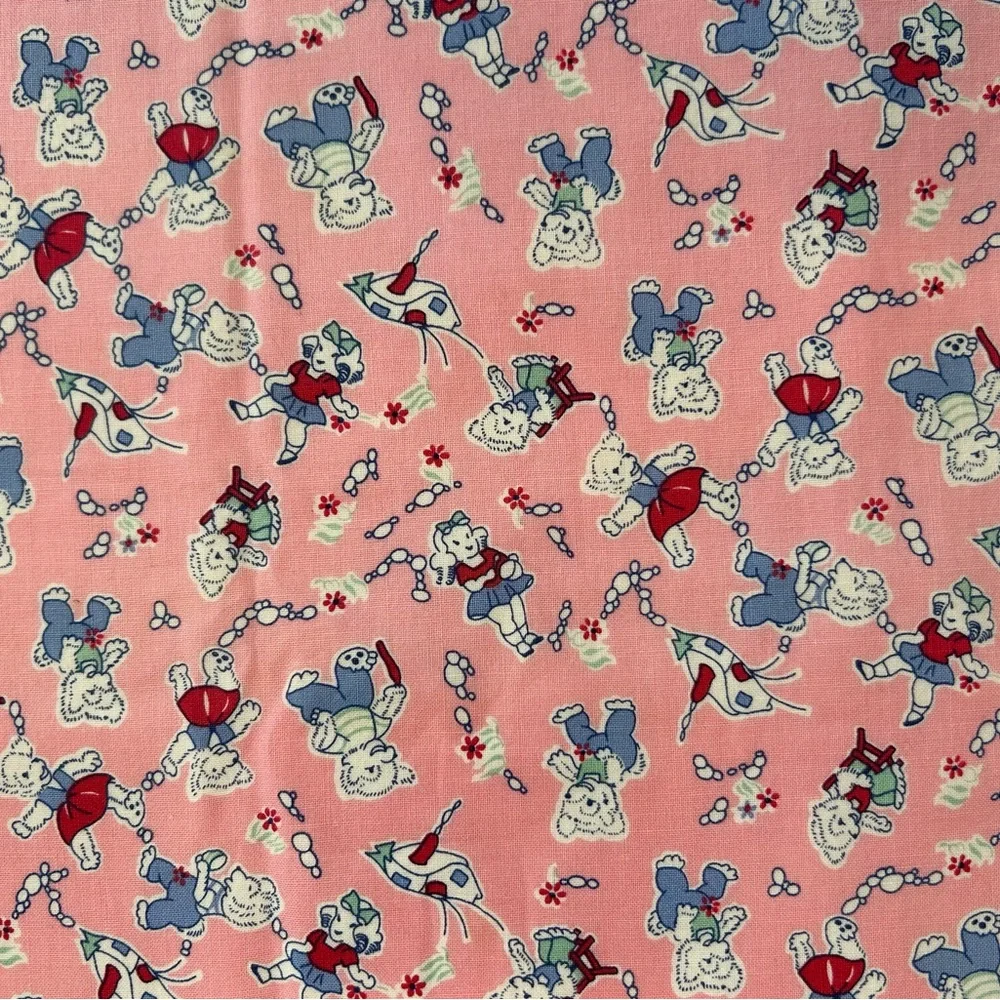 Vintage Pink Baby Blanket and soft Flannel Gingham Fabric‎ 33” x 39”